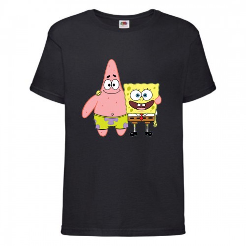 Футболка Спанч Боб 34 (Sponge Bob) черная Футболка Спанч Боб 34 (Sponge Bob) черная