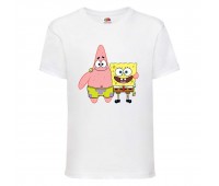 Футболка Спанч Боб 34 (Sponge Bob) белая 164 см