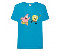 Футболка Спанч Боб 35 (Sponge Bob) голубая Футболка Спанч Боб 35 (Sponge Bob) голубая