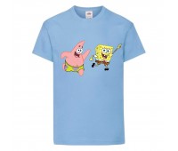 Футболка Спанч Боб 35 (Sponge Bob) светло-голубая Футболка Спанч Боб 35 (Sponge Bob) светло-голубая