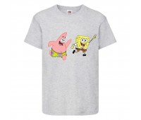 Футболка Спанч Боб 35 (Sponge Bob) серая Футболка Спанч Боб 35 (Sponge Bob) серая