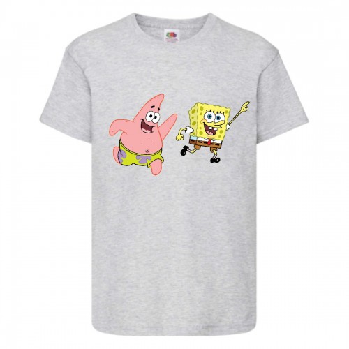 Футболка Спанч Боб 35 (Sponge Bob) серая Футболка Спанч Боб 35 (Sponge Bob) серая