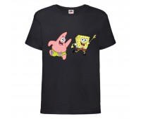 Футболка Спанч Боб 35 (Sponge Bob) черная Футболка Спанч Боб 35 (Sponge Bob) черная