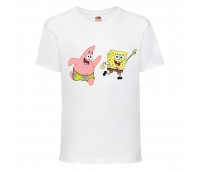 Футболка Спанч Боб 35 (Sponge Bob) белая 164 см