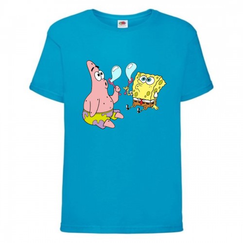 Футболка Спанч Боб 36 (Sponge Bob) голубая 116 см Футболка Спанч Боб 36 (Sponge Bob) голубая 116 см