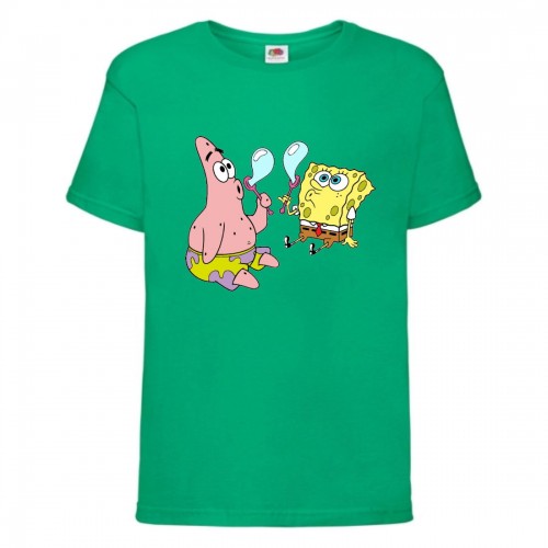 Футболка Спанч Боб 36 (Sponge Bob) зеленая Футболка Спанч Боб 36 (Sponge Bob) зеленая