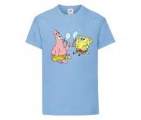 Футболка  Спанч Боб 36 (Sponge Bob) светло-голубая