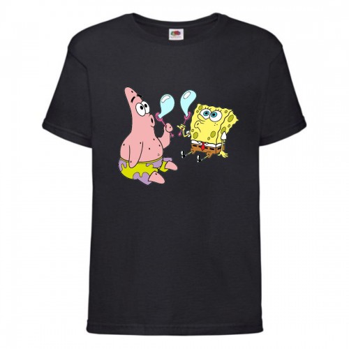 Футболка Спанч Боб 36 (Sponge Bob) черная Футболка Спанч Боб 36 (Sponge Bob) черная