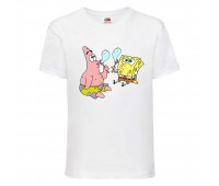 Футболка Спанч Боб 36 (Sponge Bob) белая 164 см