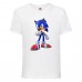 Футболка детская Соник и пламя (SONIC) белая (snc  wh-3) 116 см
