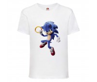 Футболка детская Соник с кольцом (SONIC) белая (snc  wh-4) 116 см
