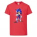 Футболка детская Соник и пламя (SONIC) красная (snc  rd-3) 116 см