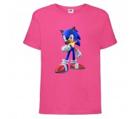 Футболка детская Соник и пламя (SONIC) розовая (snc  pnc-3) 116 см