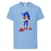 Футболка детская Соник и пламя (SONIC) голубая (snc  sbl-3) 116 см