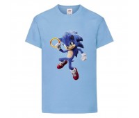 Футболка детская Соник с кольцом (SONIC) голубая (snc  sbl-5) 116 см