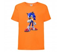 Футболка детская Соник и пламя (SONIC) оранжевая (snc  or-3) 116 см