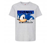 Футболка детская Соник лицо (SONIC) серая (snc  gr-4) 116 см