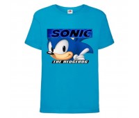Футболка детская Соник лицо (SONIC) синяя (snc  blu-4) 116 см