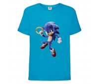 Футболка детская Соник с кольцом (SONIC) синяя (snc  blu-5) 116 см