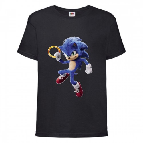 Футболка детская Соник с кольцом (SONIC) черная (snc blc-5) 116 см Футболка детская Соник с кольцом (SONIC) черная (snc blc-5) 116 см