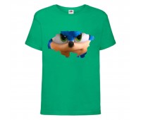 Футболка детская Соник глаза (SONIC) зеленая (snc  grn-2) 164 см