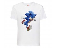 Футболка детская Соник бежит (SONIC) белая (snc  wh-6) 116 см