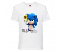 Футболка детская Соник с цветком (SONIC) белая (snc  wh-01) 116 см