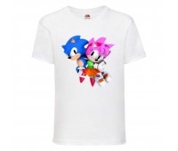 Футболка детская Соник и Эми (SONIC) белая (snc wh-04) 116 см Футболка детская Соник и Эми (SONIC) белая (snc wh-04) 116 см