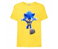 Футболка детская Соник кроха бежит (SONIC) Желтая (snc  yl-8) 164 см