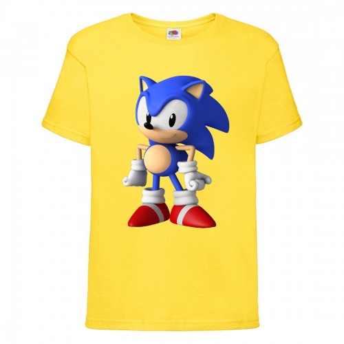 Футболка детская Соник стоит (SONIC) Желтая (snc yl-06) 128 см Футболка детская Соник стоит (SONIC) Желтая (snc yl-06) 128 см