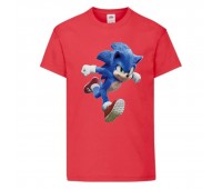 Футболка детская Соник бежит (SONIC) красная (snc  rd-6) 152 см