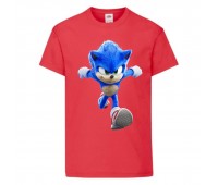 Футболка детская Соник кроха бежит (SONIC) красная (snc  rd-8) 152 см