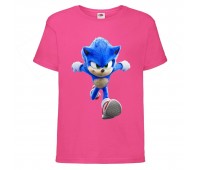 Футболка детская Соник кроха бежит (SONIC) розовая (snc  pnc-7) 140 см