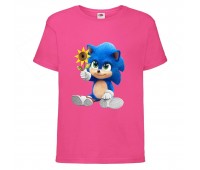 Футболка детская Соник с цветком (SONIC) розовая (snc  pnc-9) 116 см