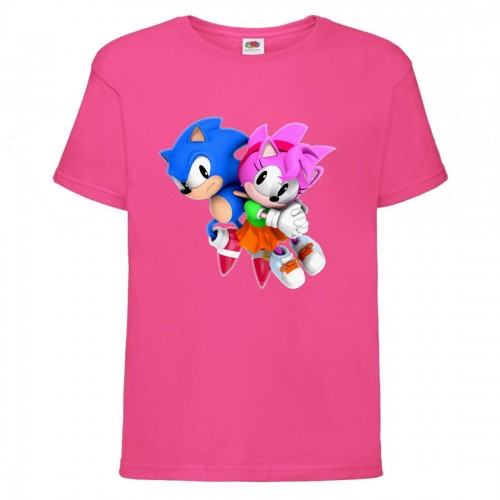 Футболка детская Соник и Эми (SONIC) розовая (snc pnc-04) 116 см Футболка детская Соник и Эми (SONIC) розовая (snc pnc-04) 116 см