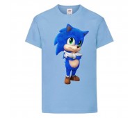 Футболка детская Соник кроха (SONIC) голубая (snc  sbl-8) 164 см