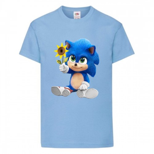 Футболка детская Соник с цветком (SONIC) голубая (snc sbl-9) 116 см Футболка детская Соник с цветком (SONIC) голубая (snc sbl-9) 116 см