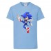 Футболка детская Соник заносит ногу (SONIC) голубая (snc  sbl-03) 164 см
