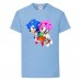 Футболка детская Соник и Эми (SONIC) голубая (snc  sbl-04) 128 см