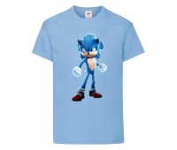 Футболка детская Соник искрит (SONIC) голубая (snc  sbl-05) 164 см