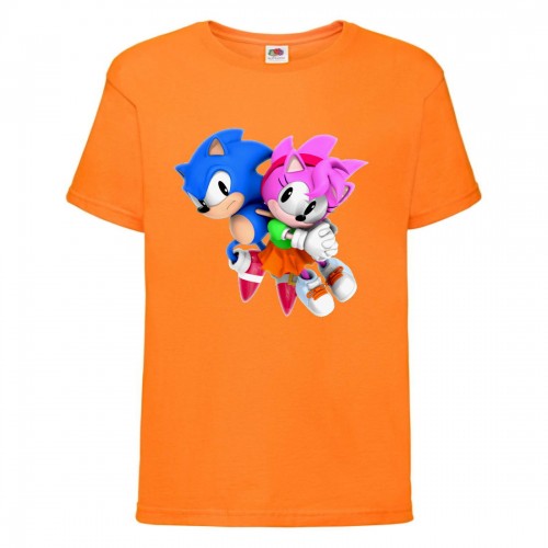 Футболка детская Соник и Эми (SONIC) оранжевая (snc or-04) 140 см Футболка детская Соник и Эми (SONIC) оранжевая (snc or-04) 140 см