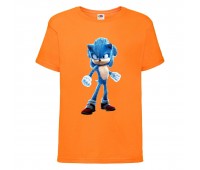 Футболка детская Соник искрит (SONIC) оранжевая (snc  or-05) 152 см
