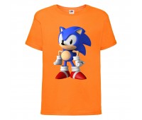Футболка детская Соник стоит (SONIC) оранжевая (snc  or-06) 164 см