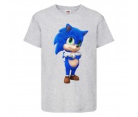 Футболка детская Соник кроха (SONIC) серая (snc  gr-8) 152 см
