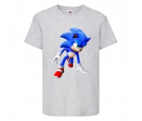 Футболка детская Соник поворот (SONIC) серая (snc  gr-02) 116 см