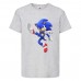 Футболка детская Соник заносит ногу (SONIC) серая (snc  gr-03) 128 см