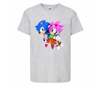 Футболка детская Соник и Эми (SONIC) серая (snc gr-04) 152 см Футболка детская Соник и Эми (SONIC) серая (snc gr-04) 152 см