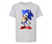 Футболка детская Соник стоит (SONIC) серая (snc  gr-06) 152 см
