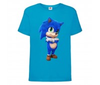 Футболка детская Соник кроха (SONIC) синяя (snc  blu-8) 164 см