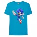 Футболка детская Соник заносит ногу (SONIC) синяя (snc  blu-03) 116 см